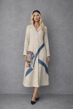 Load image into Gallery viewer, Azure Heritage Linen Coat Dress